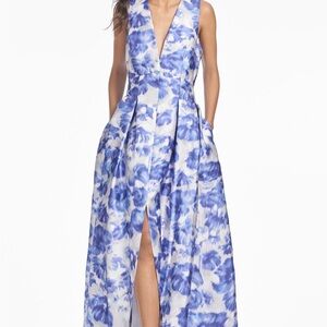 Sachin + Babi Blue and White Floral Maxi Dress